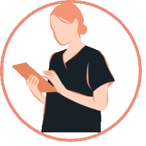 Medical professional icon symbolizing patient care or charts
